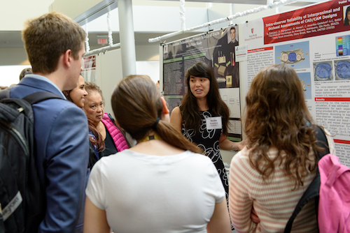 Nicole Francisco presents her poster, Intra-observer Reliability of Interproximal and Occlusal Assessments of CAD/CAM Designs