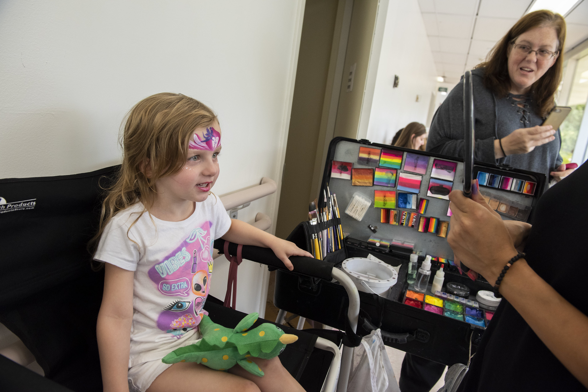 A child has her face painted at Stony Brook School of Dental Medicine's Give Kids A Smile event.