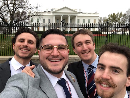 Rocco Tedesco, Joe Manzella, David Minoli, Alexander McGuiness in Washington D.C. for ADA Student Lobby Day