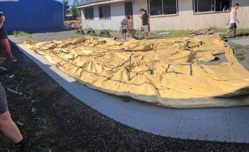 Students Setup a Makeshift Clinic to Provide Care in Neltume, Chile