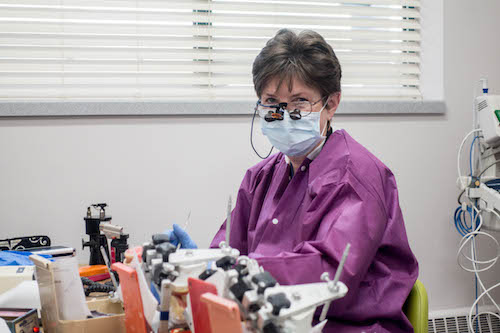 Dr. Mary Truhlar, Dean, at Pine Ridge Indian Health Services Hospital Facility