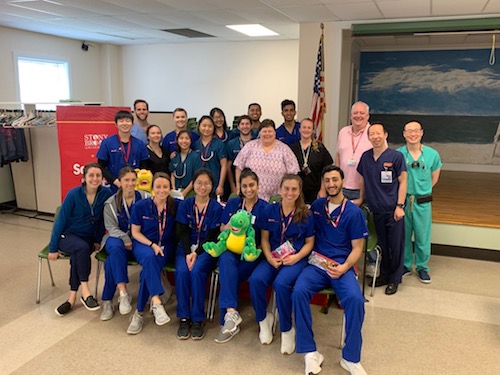 Stony Brook School of Dental Medicine students, clinical staff, and faculty at the Southold Recreation Center.