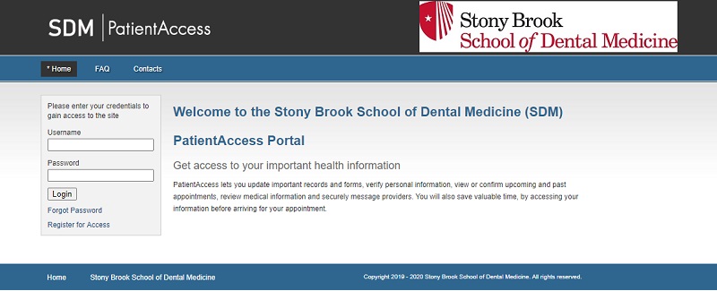 SDM Patient Portal Log-in