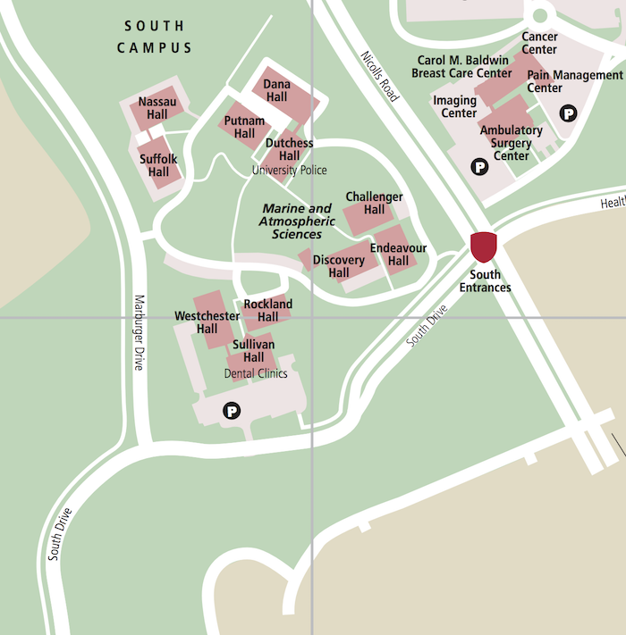 Map of Stony Brook School of Dental Medicine Buildings