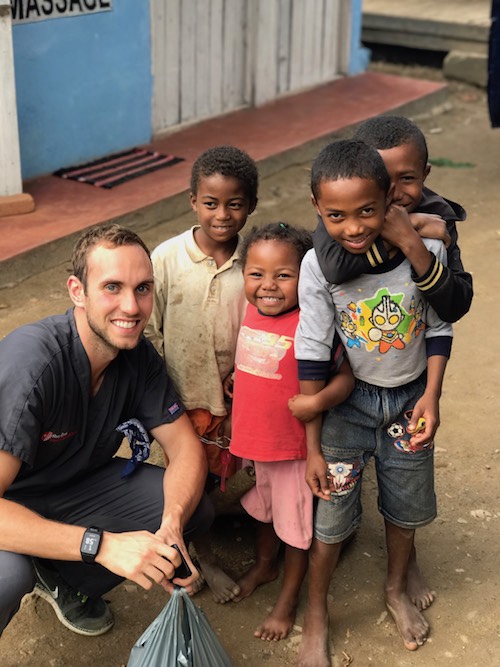 Stony Brook School of Dental Medicine Student, Brandon Gruffi, in Madagascar
